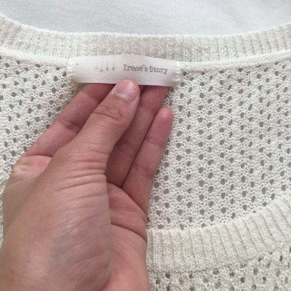 Crocheted Off- White Sweater - Picture 3 of 6
